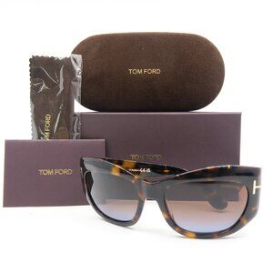 Tom Ford TF 1065 52F Brianna 55mm Havana/Brown Gradient New Women's Sunglasses.